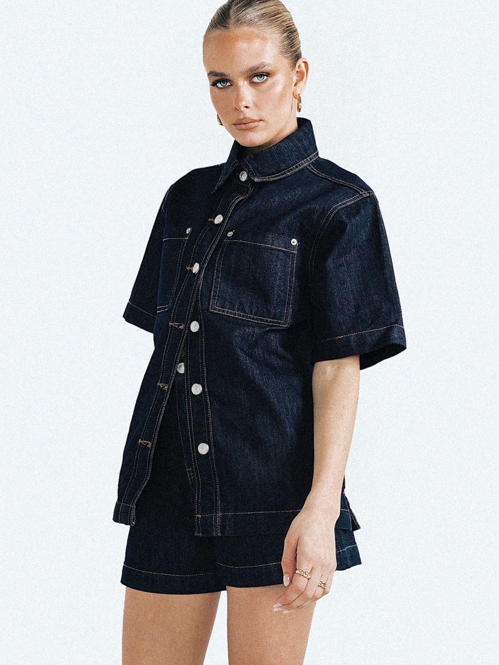 Princess Polly Whitaker Short Sleeve Shacket